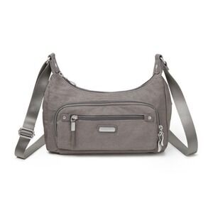 Baggallini EveryDay Traveler Gray Nylon Crossbody Bag RFID Pocket Adjust Strap